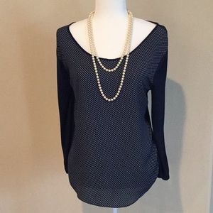 Loft long sleeve blue blouse
